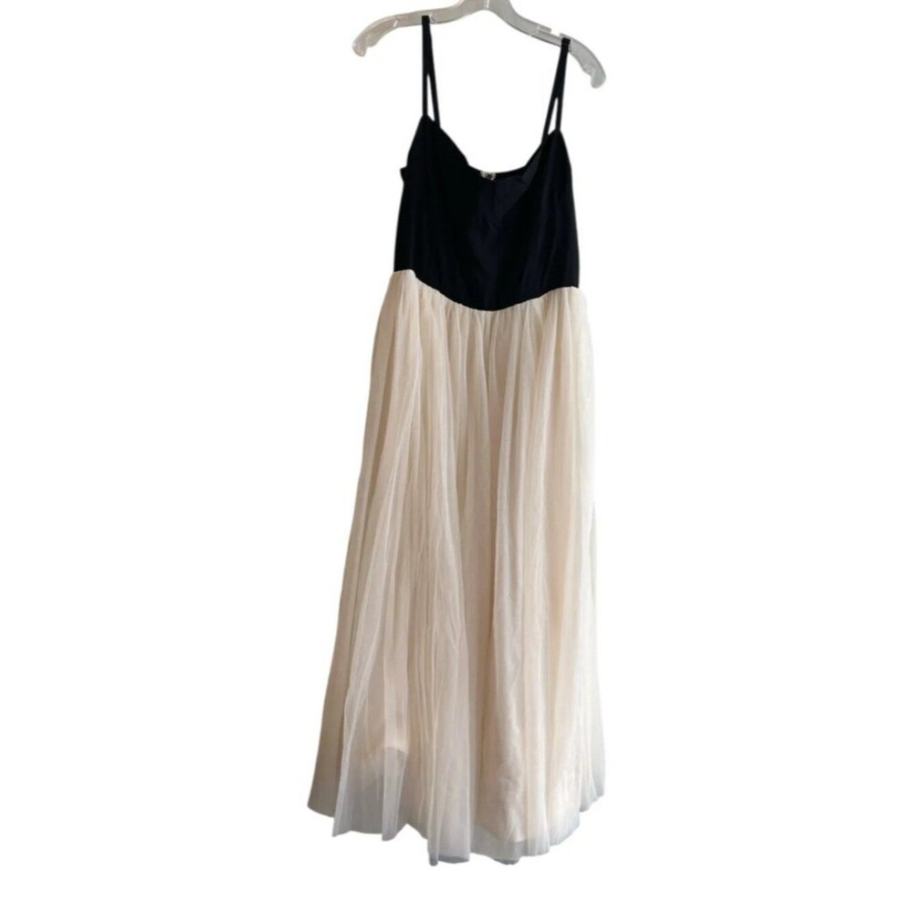 Reformation Esmarie Dress Black & White 12 Sleeveless Tulle Sweetheart NWT - Picture 7 of 8